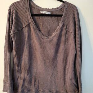 Maurices Women's Waffle Knit Long Sleeve Top